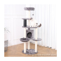 หอแมวขนาดใหญ่ 60 &quot;DIY Cat Tree Cat Condo Condo พร้อมแปรงพลาสติก